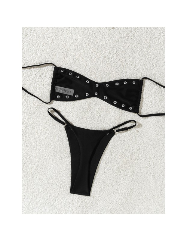2026 New Metal Rings Mini Micro Thong Bikini Women Swimwear Swimsuit Two-pieces Bikini Set Bather Bathing Suit Swim Lady JY1050