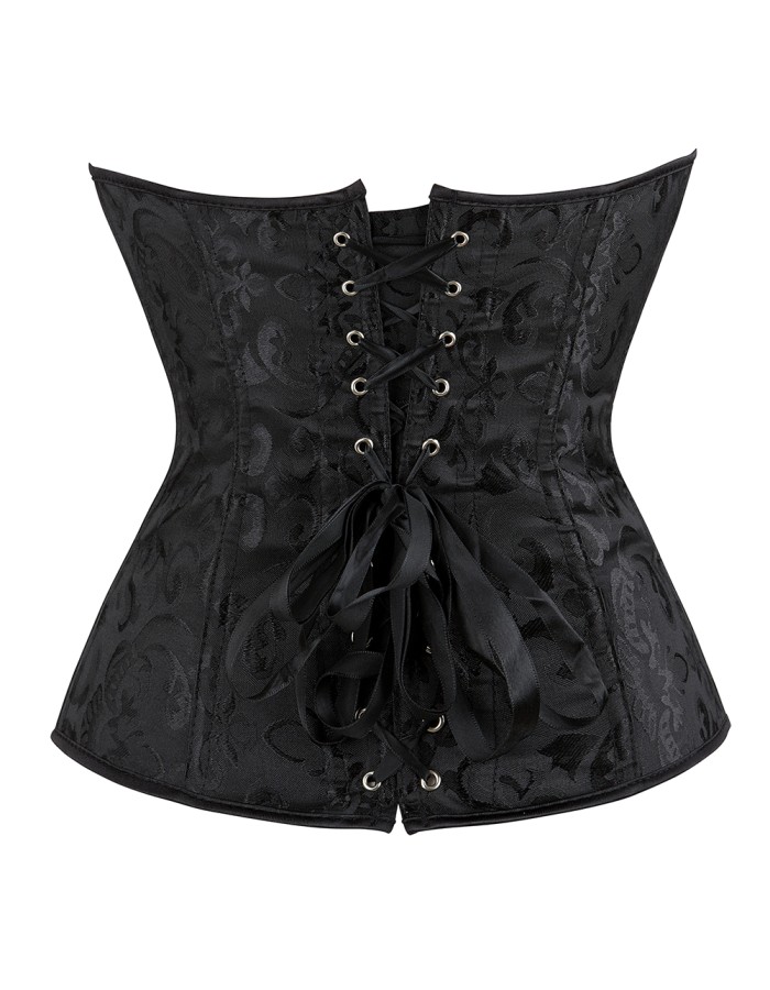 sexy black jacquard corset m1835C