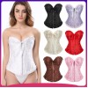 Women Sexy Jacquard Overbust Bustiers and Corsets Plus Size M1795