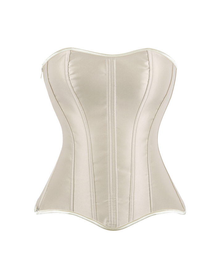 Women Overbust Corsets Tops Lace Up Sleeveless Gothic Steampunk Bustiers Body Shaper Lingerie Ladies Long Torso White Clothes QF914