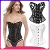 Sexy Black Mesh Overbust Corset M1312