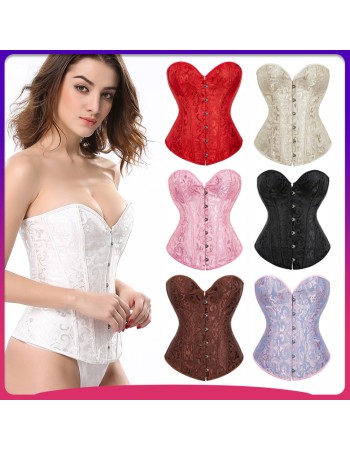 sexy black jacquard corset m1835C