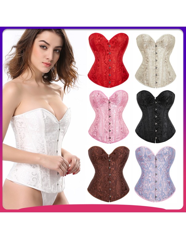 sexy black jacquard corset m1835C