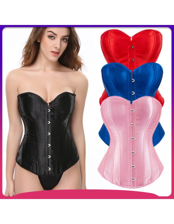 sexy white satin bustier m1639D