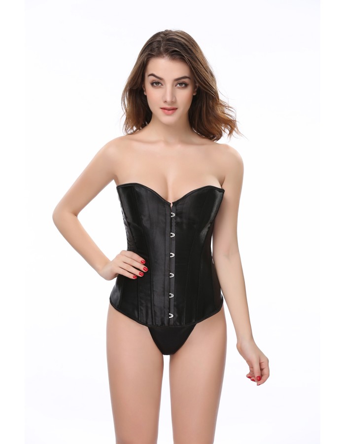 sexy white satin bustier m1639D