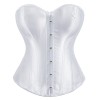 sexy white satin bustier m1639D