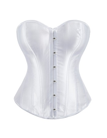 sexy white satin bustier m1639D