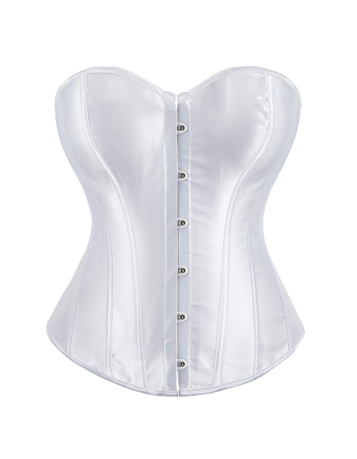 sexy white satin bustier m1639D