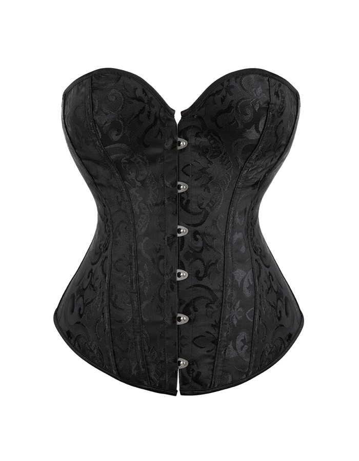 sexy black jacquard corset m1835C
