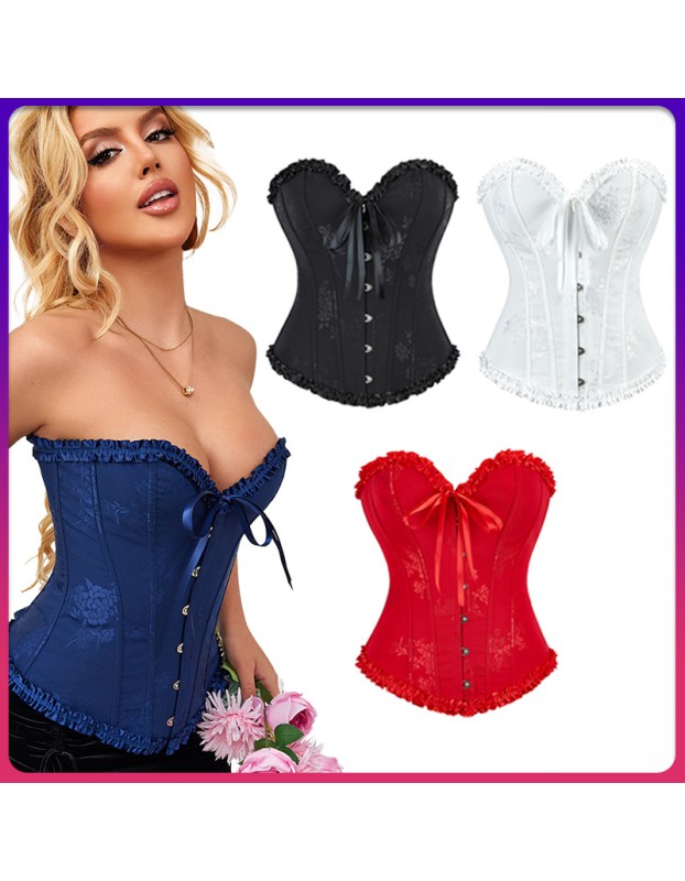 Women Sexy Corsets Bustiers Floral Burlesque Vintage Corset M26046
