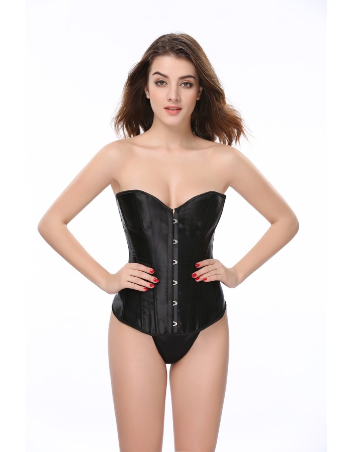 sexy white satin bustier m1639D