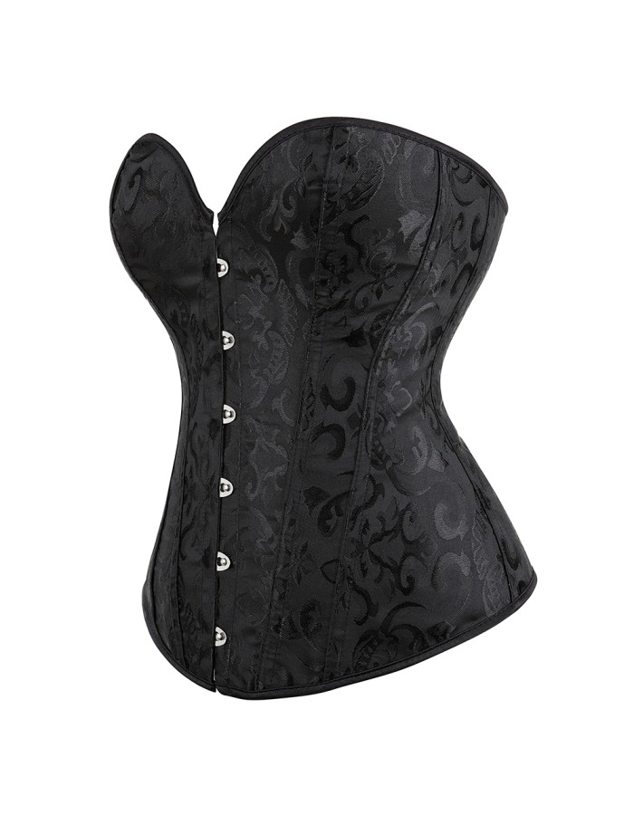 sexy black jacquard corset m1835C