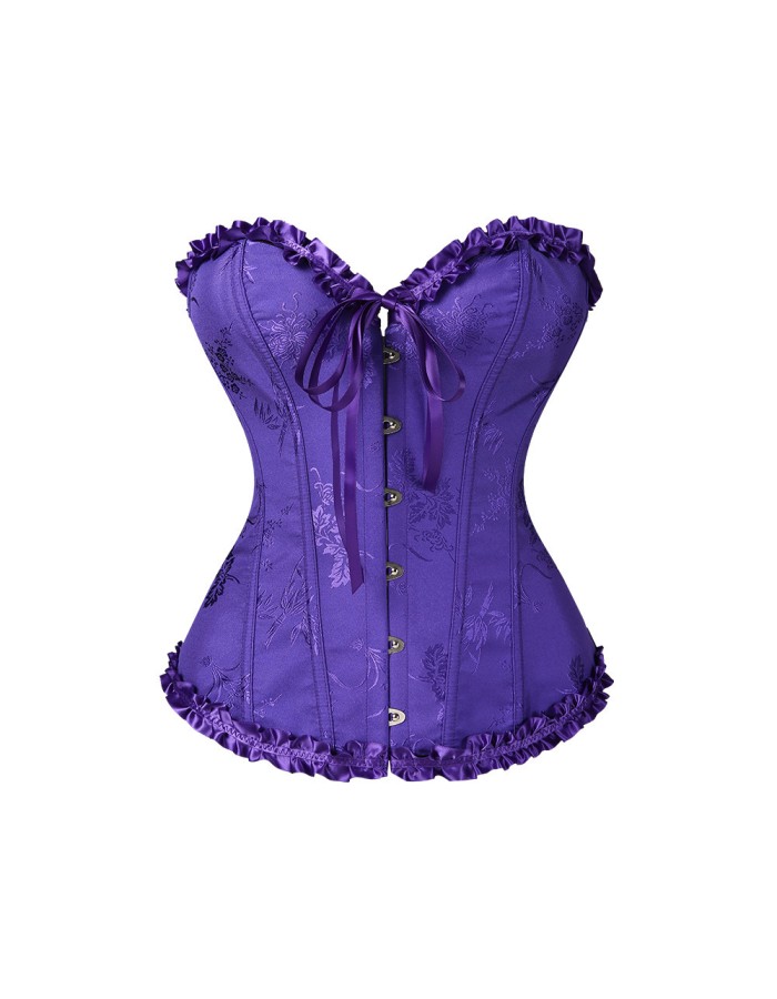 Women Sexy Corsets Bustiers Floral Burlesque Vintage Corset M26046