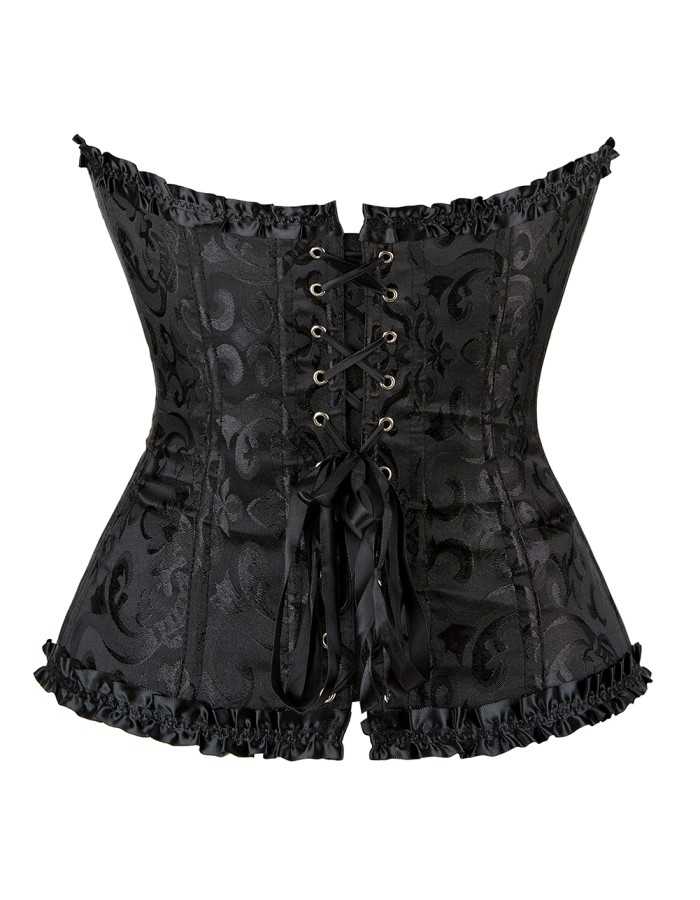 Women Sexy Jacquard Overbust Bustiers and Corsets Plus Size M1795