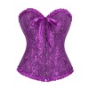 Women Sexy Jacquard Overbust Bustiers and Corsets Plus Size M1795