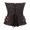 Steampunk Corset Women Plus Size Pirate Bustier Top Overbust Halloween Lace Up Costume Gothic Steampunk Corselet Metallic CY327