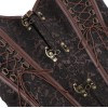 Steampunk Corset Women Plus Size Pirate Bustier Top Overbust Halloween Lace Up Costume Gothic Steampunk Corselet Metallic CY327
