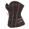 Steampunk Corset Women Plus Size Pirate Bustier Top Overbust Halloween Lace Up Costume Gothic Steampunk Corselet Metallic CY327