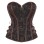 Steampunk Corset Women Plus Size Pirate Bustier Top Overbust Halloween Lace Up Costume Gothic Steampunk Corselet Metallic CY327