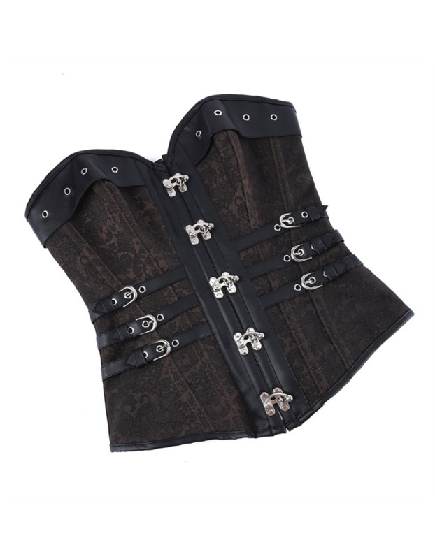 Steampunk Clothing Women Corset Top Plus Size Overbust Pirate Bustier Lace Up Costume Gothic Corselet  CY325