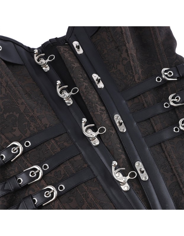 Steampunk Clothing Women Corset Top Plus Size Overbust Pirate Bustier Lace Up Costume Gothic Corselet  CY325