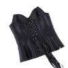 Women Steampunk Gothic Faux Leather Overbust Corset Top Vintage Pirate Costume Body Trainer Lingerie Burlesque Bustier Plus Size XF361