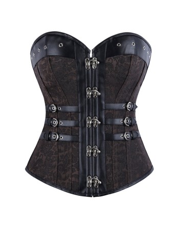 Steampunk Clothing Women Corset Top Plus Size Overbust Pirate Bustier Lace Up Costume Gothic Corselet  CY325