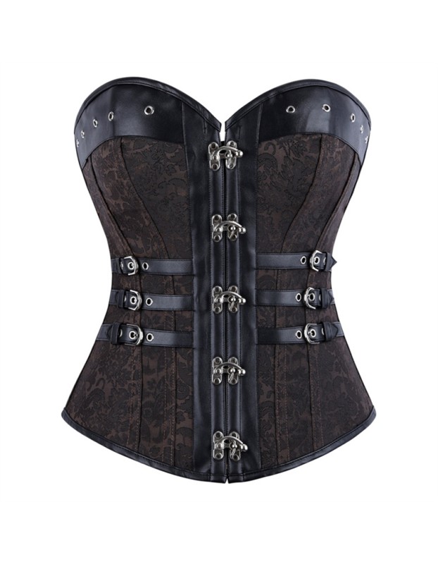 Steampunk Clothing Women Corset Top Plus Size Overbust Pirate Bustier Lace Up Costume Gothic Corselet  CY325