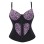 Women Overbust Corset Tops Vest Fashion Pink Leopard Print Heart Pattern Bustier Top Adjustable Strap Burlesque Lingerie F2507
