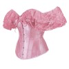 Solid Color Satin Lace Corset Tops Sexy Off Shoulder Warp Chest Bustier s Women Lingerie Bustiers Blalck Red White KKX1808