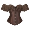 Solid Color Satin Lace Corset Tops Sexy Off Shoulder Warp Chest Bustier s Women Lingerie Bustiers Blalck Red White KKX1808