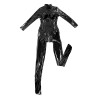 Women's Shaping PVC Shiny Jumpsuit PU Faux Leather Bodycon Bodysuit Woman Full Body Tights Zipper Open Crotch Sexy Leotard XX6550