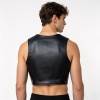 New style Men's Sexy Vest PU Leather Imitation Leather Fashionable Corset Club Stage DS Performance Costume N862