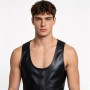 New style Men's Sexy Vest PU Leather Imitation Leather Fashionable Corset Club Stage DS Performance Costume N862