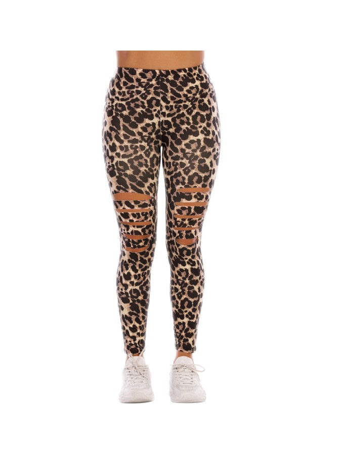 Women Summer Casual Loose Wide Leg Trousers Slim Yoga Waist Leggings Wowens High Outer Sports Pants Hole Women'S Sports Pants