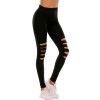 Women Summer Casual Loose Wide Leg Trousers Slim Yoga Waist Leggings Wowens High Outer Sports Pants Hole Women'S Sports Pants