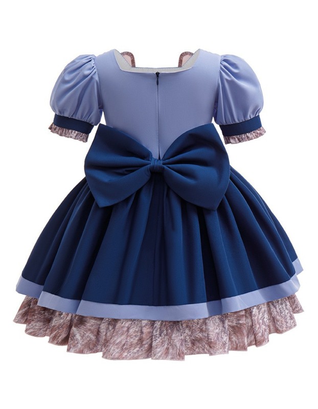 Kids Cosplay Judy Hopps Police Dress Girl Officer Bunny Dress up Children Carnival Birthday Halloween Party Princess Costumes 25034
