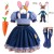Blue Dress+Hair band+earrings+voice recorder+doll+stockings 