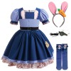 Kids Cosplay Judy Hopps Police Dress Girl Officer Bunny Dress up Children Carnival Birthday Halloween Party Princess Costumes 25034