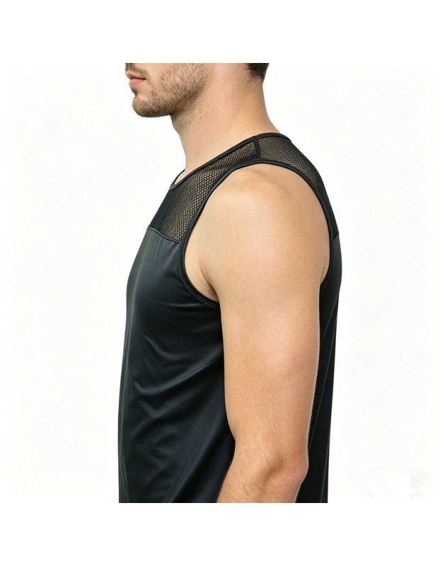 Mens Vest U-neck Chest Mesh Sleeveless T-Shirts Tops Summer Casual Sports Tank Tee Tshirt Clothing For Men Plus Size N861