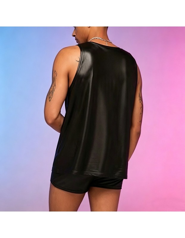 Mens Vest U-neck Chest Mesh Sleeveless T-Shirts Tops Summer Casual Sports Tank Tee Tshirt Clothing For Men Plus Size N861