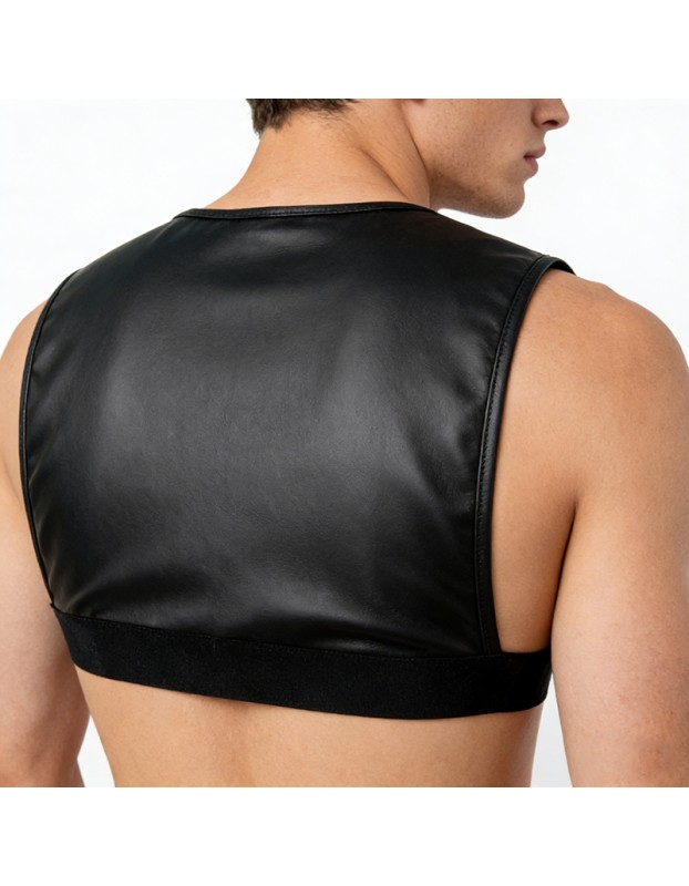 Mens Adult Glossy Cropped Tank Top Solid Color Sleeveless Corset Vest Tops Swimwear Bodybuilding Sports Bra Vest Tee Nightwear N864