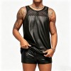 Mens Vest U-neck Chest Mesh Sleeveless T-Shirts Tops Summer Casual Sports Tank Tee Tshirt Clothing For Men Plus Size N861