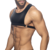 Mens Adult Glossy Cropped Tank Top Solid Color Sleeveless Corset Vest Tops Swimwear Bodybuilding Sports Bra Vest Tee Nightwear N864