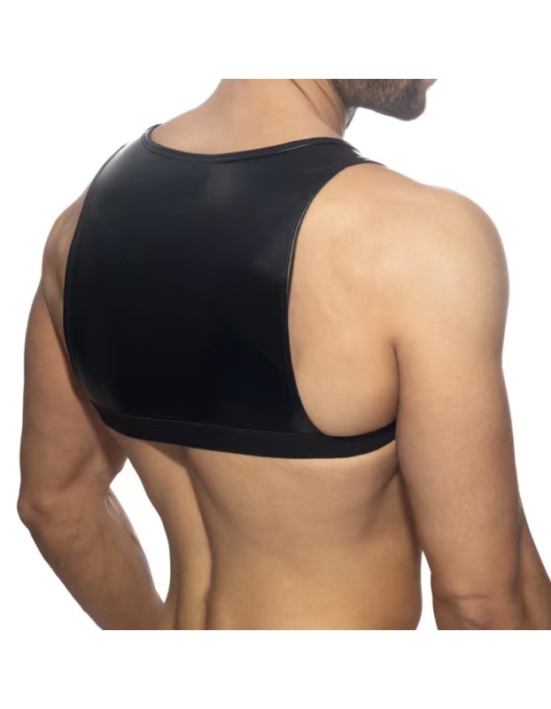 Mens Adult Glossy Cropped Tank Top Solid Color Sleeveless Corset Vest Tops Swimwear Bodybuilding Sports Bra Vest Tee Nightwear N864
