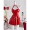 Women Sexy Faux Pu Leather Short Dress Hollow Metal Chain Halter Neck SleepDress Hanging Neck Nightgown C289