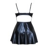 Women Erotic Lingerie Black Leather Mini Dress Porno Costumes Nightclub Sexy Dresses Party Club wear Sleepwear Desses Party C140