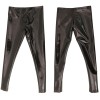 Faux Latex Reversible Double Sided PU Leather Jeans Wet Look PVC Trousers Convex Pouch Legging Tight Shiny Matt Pantalon Spodnie  MNK33