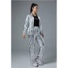 Silver Shiny Hip-Hop Costumes Women Street Dance Sportswear Trendy Jazz Street Dancewear Hip-Hop Performance Cosplay Outfit YM0834