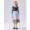 Cinderella Cosplay Costume for Kids Girls Medieval Maid Dress Halloween Performance Outfit Stage Play Clothing for Children YM5856
